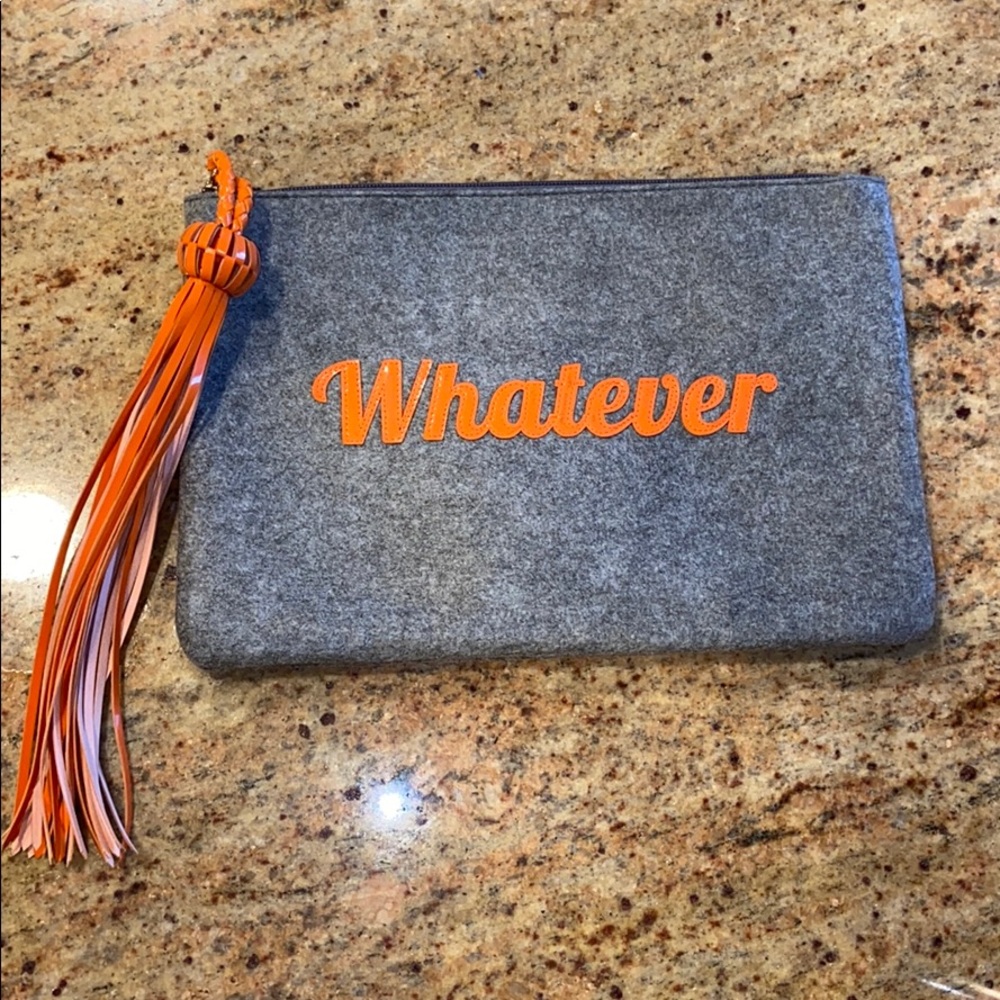 “Whatever” pouch brand Lolo very cute with zipper